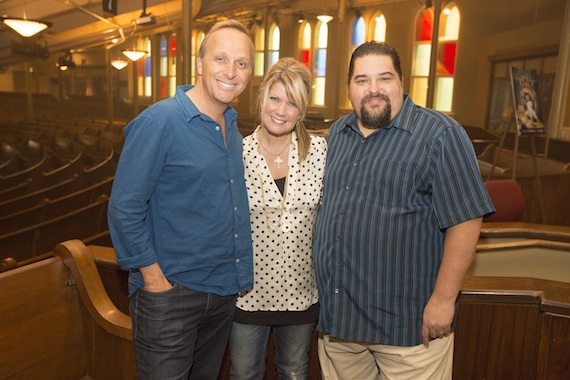 Pictured (L-R): Maximum Artist Managements Mitchell Solarek, Natalie Grant and SESACs Tim Fink. Photo: Ed Rode.