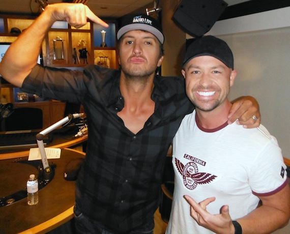 Luke Bryan (L) with Cody Alan (R).