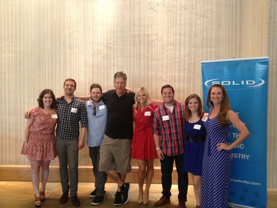 Pictured (L-R): Kate Dore, SOLID Secretary, Kent Wolfenbarger, SOLID Education Chair, Ryan Huie, SOLID Member, John Huie, Brittany Adkins Schaffer, SOLID Education Co-chair, Brian O'Neil, SOLID Vice President, Sarah McGrady, SOLID President, Michelle Kammerer, SOLID Treasurer