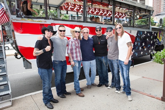 Pictured (L-R): Bush Hawgs Shaun Ames, Alex Wilshire, & Craig Hand; Charlie Cook (Director of Programming and Brand Management West Virginia Radio Corporation Corporate Offices & President of McVay/Cook and Associates); Bush Hawgs Ben Helton, Russ Caldwell & Jim Phipps. Photo: Angelynn Edwards Tinsley