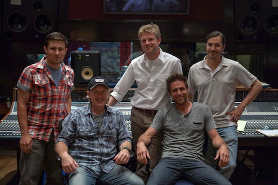 Pictured (Front row, L-R): Brett Beavers (Producer), Canaan Smith; (Back row, L-R):: Daniel Lee (BMG Chrysalis Senior Creative Director), Kos Weaver (BMG Chrysalis Executive Vice President), Luke Wooten (Producer) 