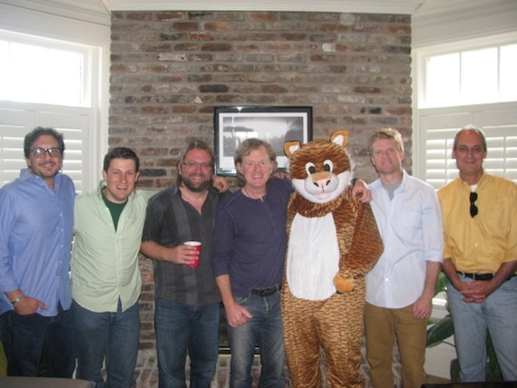  L TO R:Pete Robinson, Senior Vice President, Big Deal Music;Daniel Lee, Senior Creative Director, BMG Chrysalis Music;Chip Petree, Attorney, Petree Law;Brett Beavers;Kenny MacPherson, President, Big Deal Music;Kos Weaver, Executive Vice President, BMG Chrysalis Music;Dale Bobo, Senior Vice President, Big Deal Music.