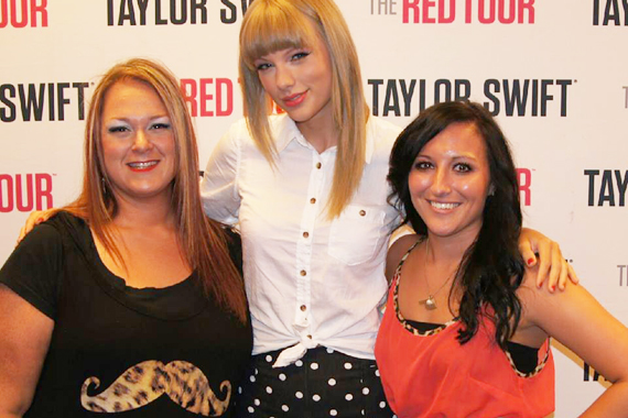 Before Taylor Swift headed to Los Angeles to perform four sold-out Staples Center shows on her Red Tour, the Big Machine star visited with Vanessa Valli (PD/MD) and Rachel Smith of KWEY at the BOK Center in Tulsa, OK in promotion of her No. 9 single, Red. Pictured (L-R): Vanessa Valli, Swift, Rachel Smith