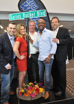 Darius Rucker and the WEZL Morning Crew. Photo: Travis Dew Photography