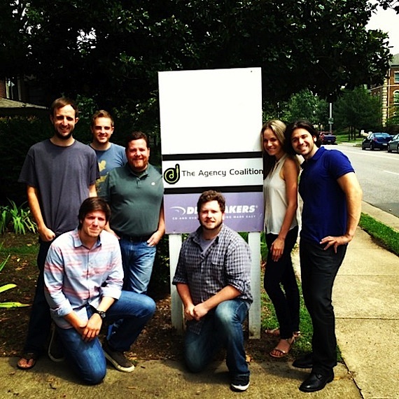 Pictured (L-R): (Back row): The Agency Coalitions Wesley Harvey, Joe Kappelmann, Brian Waymire, Shannon Haley and Ryan Michaels.(Front row, kneeling): The Agency Coalitions Jeremy Tharp, Ryan Huie.