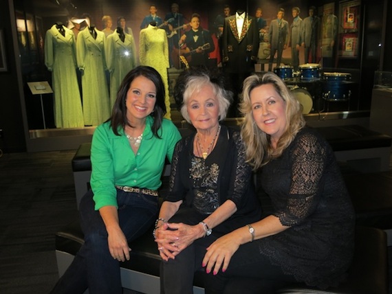 Pictured, (L-R):  Host Nan Kelley, Joanne Cash Yates, Johnny Cashs sister and Kelly Hancock, museum director of hospitality and events and Johnny Cashs niece.