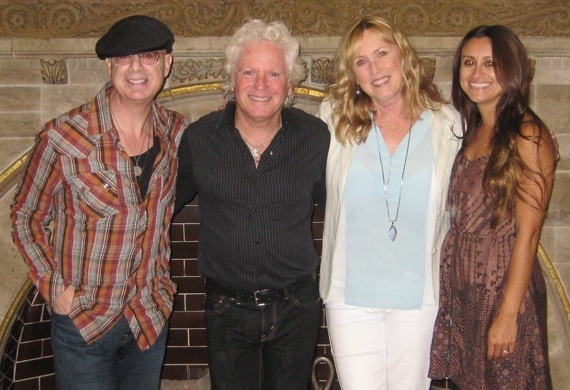 Pictured (L-R): MSO President Mitch Schneider, influential radio personality/musician Billy Block, MSO Nashville Director/Publicist Lyndie Wenner and MSO Account Executive Angela Villanueva. Photo: Randi Radcliff. 