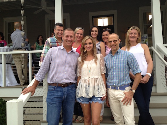 Sarah Darling poses with Southern Living's editorial staff. Pictured (Back row, L-R): Ron King, Associate Publisher, Katie Morrow, Editorial Licensing, Caroline McKenzie, Associate Editor, Carmen Johnston, Gardening Expert, Southern Living Plant Collection, Evelyn Webster, Exec. VP, Time, Inc. Lifestyle Group. Front row, L-R: Greg Schumann, Publisher, Sarah Darling, Lindsay Bierman, Editor-In-Chief 