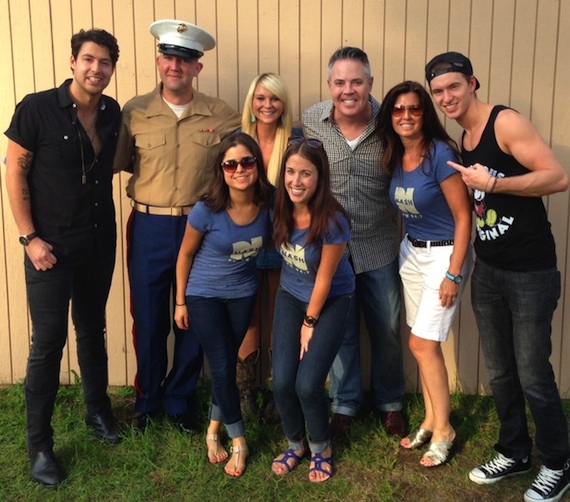 Pictured (L-R, Back row): Austin Webb, Sergeant Dan, Jaida Dreyer, Blair Garner (NASH FM 94.7, Morning Show Host), Leslie Slender (NASH FM 94.7, Director of Promotions/Cumulus), Dakota Bradley (front) Nash girls: Marissa Ornelas and April Stevens.