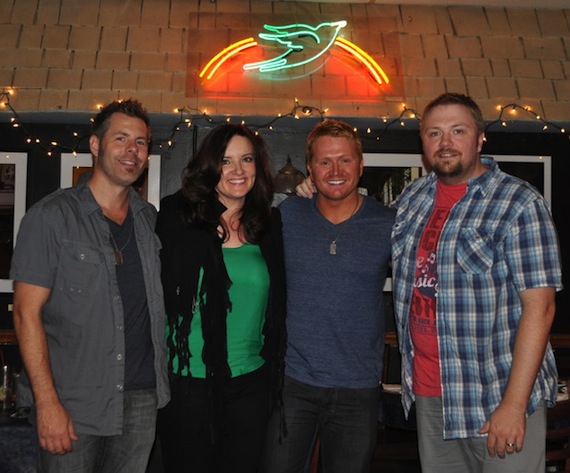 (l-r): Trevor Rosen, Brandy Clark, Shane McAnally and Josh Osborne. Photo by ASCAP's Alison Toczylowski