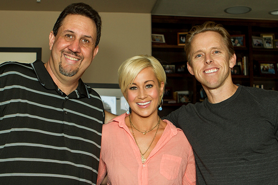 Kellie Pickler, who lands the highest debut this week at No. 67 with Little Bit Gypsy, recently spent time with KJUG after an acoustic event in support of the title. Pictured: (L-R): Adam Jeffries (KJUG PD), Kellie Pickler, and Bill Lubitz (Black River)