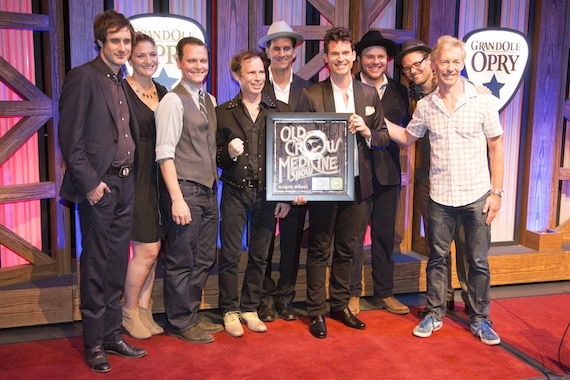 Pictured (L-R): Cory Younts (OCMS), Danielle Romeo (Nettwerk), Morgan Jahnig (OCMS), Kevin Hayes (OCMS), Gilbert Landry (OCMS), Ketch Secor (OCMS), Critter Fuqua (OCMS), Chance McCoy (OCMS), Mark Jowett (Nettwerk) Photo: Chris Hollo