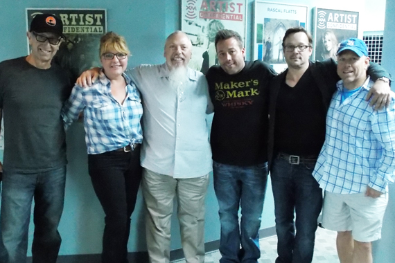 Recently, Sugar Hill artist Uncle Kracker visited Nashville's SiriusXM offices where he performed this weeks No. 51 single Blue Skies. Pictured (L-R): David Newmark (Sugar Hill), April Rider (RPME), John Marks (SiriusXMs Sr. Director/Country Programming), Uncle Kracker, Jeff Solima, Jack Christopher (RPME)