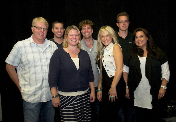 L to R: Lane Wilson, Doug Neff, Abby Baas, Rush Davenport, Columbia Nashville’s Leah Turner, Barrett Sellers, Risha Rodgers