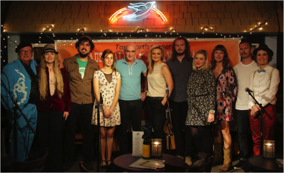 L to R: Dobe Newton (Sounds Australia), Anne McCue, Cameron Milford, Gena Rose Bruce, Paul Kelly, Tamara Stewart, Michael Muchow, Melody Feder, and Tracey Bunn