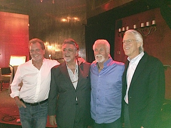 Pictured (L-R): Gerry House, Leadership Music Founding Council member Joe Moscheo, Kenny Rogers and Leadership Music Founding Council member Jim Ed Norman. 