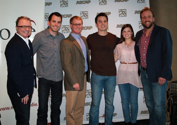 Pictured (L-R): Gilles Godard (ole VP, Corporate Affairs and Development), Ben Strain (ole Creative Director, Nashville), John Ozier (ole GM, Nashville Creative), ole writer Josh Dorr, Kelly Donley (Safford & Motley) and Scott Safford (Safford & Motley). 