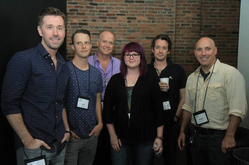 Pictured (L-R): Jeremy Holley, Jeff Nicholas, Charles Fetterly, Jenn Downs, PJ Loughran, Andre Gaccetta. Photo: Bev Moser