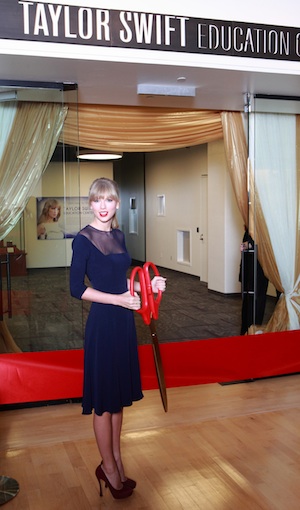 Taylor Swift at the ribbon cutting at the Country Music Hall of Fame. Photo: Royce DeGrie, Getty Images.