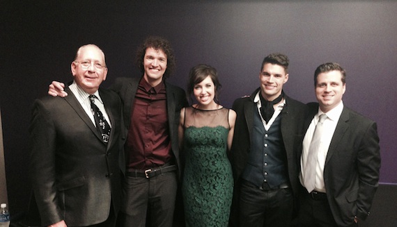 Pictured (L-R): John Esposito (President & CEO, Warner Music Nashville), Luke Smallbone (for KING & COUNTRY), Francesca Battistelli, Joel Smallbone (for KING & COUNTRY) and Rod Riley (President & CEO, Word Entertainment)