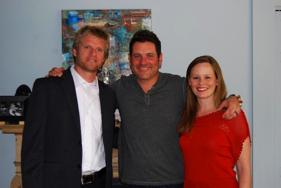 Pictured (L-R): Kos Weaver, EVP at BMG Chrysalis Nashville, Jay DeMarcus and Sara Johnson, Sr. Director, Creative at BMG Chrysalis Nashville.