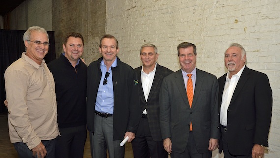 Pictured (L-R): Morales, Storme Warren, George Boedecker, Butch Spyridon, Mayor Karl Dean and Steve Moore. 