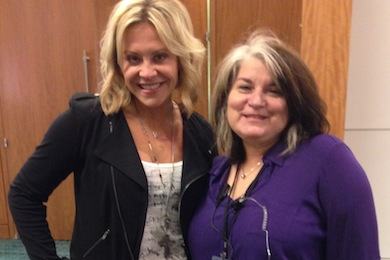 Flying Island's Gwen Sebastian (L) recently visited with Premiere Radio's Rosemary Young (R) at this weeks radio remote.