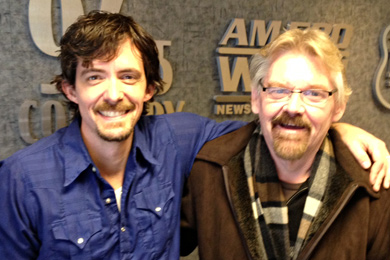 BE Music's Zane Williams (L) continues his radio tour with a stop in Topeka, KS with WIBWs PD, Keith Montgomery (R), in promotion of his latest albums title-track, "Overnight Success."