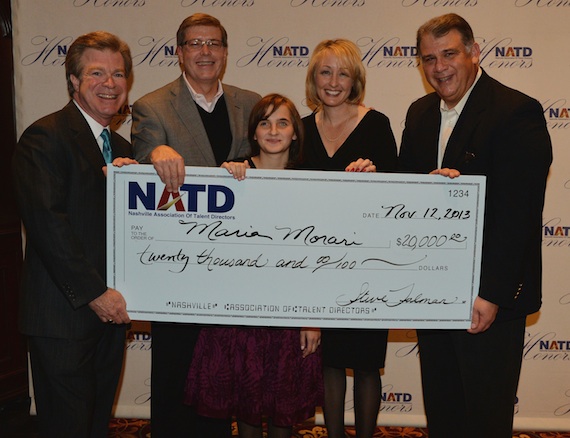 PIctured (L-R): NATD President Stephen Tolman, Steve Hendrich, Maria Morari, Lynn Hendrich, Academy of Country Music CEO Bob Romeo. Photo: Rick Diamond/Getty Images