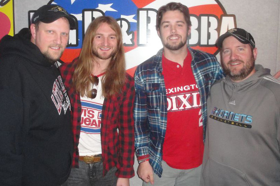 eOne Entertainment's Sundy Best recently visited with Big D & Bubba since their Grand Ole Opry debut. Pictured (L-R): Big D, Kris Bentley, Nick Jamerson, Bubba. Picture: Dave Reynolds.