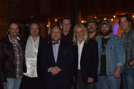 Pictured (L-R): Billy Yates (Hit Songwriter), Mark Dreyer, Barry Neil Shrum (STMA Board Member, Educator and Attorney), Bart Herbison, Craig Kampf (Secretary/Treasurer of Nashville Musicians Association),Buddy Jewell (Singer/Songwriter), Andy Griggs (Singer/Songwriter), Lucas Hoge (Singer/Songwriter). Photo Credit: SoCo Media & Design