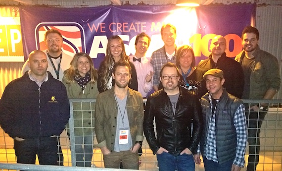 Pictured (Front row, L-R): ASCAP's Robert Filhart, songwriters Aaron Eshuis and Deric Ruttan, and ASCAP's Michael Martin. (Back row, L-R):Songwriter Josh Osborne, City National Bank's Mandy Gallagher, ASCAP's Evyn Mustoe, and songwriters JT Harding, Matt Jenkins, Marla Cannon-Goodman, Jon Nite and Matthew McGinn.