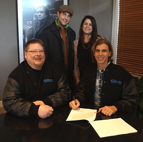 Pictured (Front row,L-R): Mike Sebastian, VP/General Manager, Given Music Publishing; Chris Caminiti. (Back row, L-R): Michael Martin, Senior Creative Director, ASCAP; Denise Stevens, Senior Counsel, Loeb & Loeb LLP.   