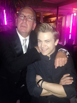 Hunter Hayes and John Esposito celebrate at The Warner Music Group post party at Sunset Towers.