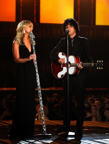 Miranda Lambert and Billie Joe Armstrong salute the Everly Brothers.