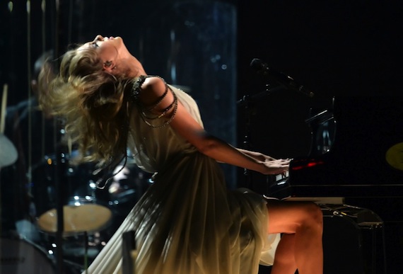 Swift plays "All Too Well" on last night's Grammy Awards.