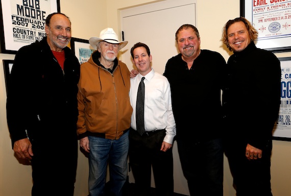 Pictured (L-R): Mark D. Sanders, Red Lane, Museum Editor Michael Gray, Bob DiPiero and previous honoree Jeffrey Steele. 