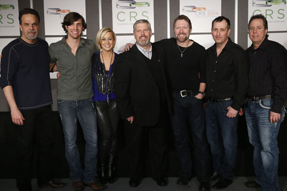 Pictured (L-R): Black River's VP of A&R, Doug Johnson; John King; Kellie Pickler; Black River's, CEO Gordon Kerr; Craig Morgan; Black River's General Manager, Greg McCarn; Black River's VP Promotion, Bill MackyPhoto: John Russell