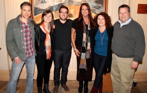 (l. to r.) - Neil Zacharuk, Erin Enderlin,  Will Bowen, Lisa Ramsey Perkins, Tia Sillers, and BMI's Bradley Collins. 