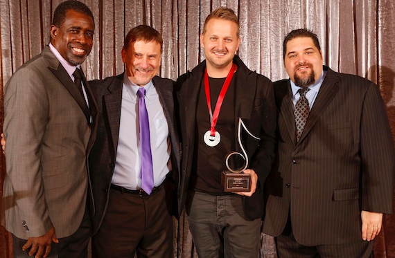  Pictured (left to right):L SESACs Trevor Gale & John Mullins, Ingram & SESACs Tim Fink. Photo: Ed Rode.