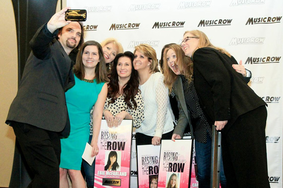 (L-R): Sherod Robertson, Publisher/Owner, MusicRow; Sarah Skates, News Editor, MusicRow; Diane Pearson, Sr. VP, City National Bank; Honoree Ebie McFarland, Publicist/Owner, Essential Broadcast Media; Kelly Rich, SVP Sales, Marketing & Interactive, BMLG; Caryl Healey, VP Sales, Sony Music Nashville; Alicia Pruitt, Sr. Director A&R, Warner/Chappell Music Nashville; Julie Boos, Co-Owner, Flood Bumstead McCready & McCarthy.  Photo: Bev Moser.