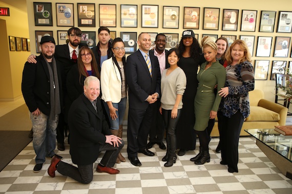 Front Row: SESACs Pat Collins. Back Row (L-R): Michael Michel, SESACs Keenan Popwell, Diane Blagman (Greenberg Traurig & SESAC Legislative Advocate), Steve Cooper, Martha Redbone, Congressman Hakeem Jeffries, SESACs Trevor Gale & Jamie Dominguez, Angela Hunte, Tiombe Lockhart, Kirsten Donaldson (Legislative Director and Counsel to Rep. Jeffries) and SESACs Linda Lorence Critelli. Photo: Jerritt Clark 