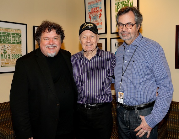 Pictured (L-R): Bill Lloyd (program host), Leon Rhodes and Jay Orr (Senior Director of Research, Editorial and Content). Photo: Donn Jones