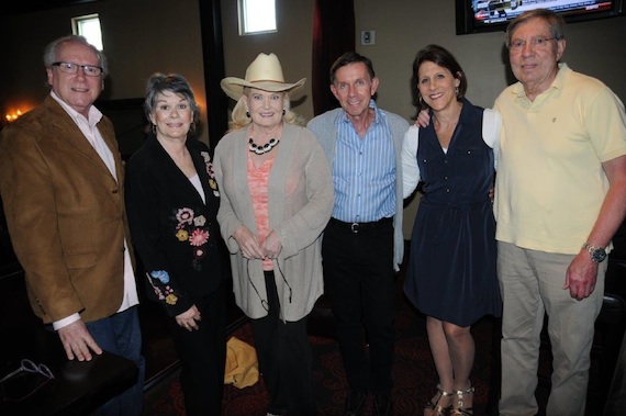 Pictured (L-R): Oermann, Oslin, surprise guest Lynn Anderson, former RCA Label Chairman Joe Galante, LM Executive Director Debbie Linn and Stan Moress, Oslins long-time manager. Photo: Deb Varallo