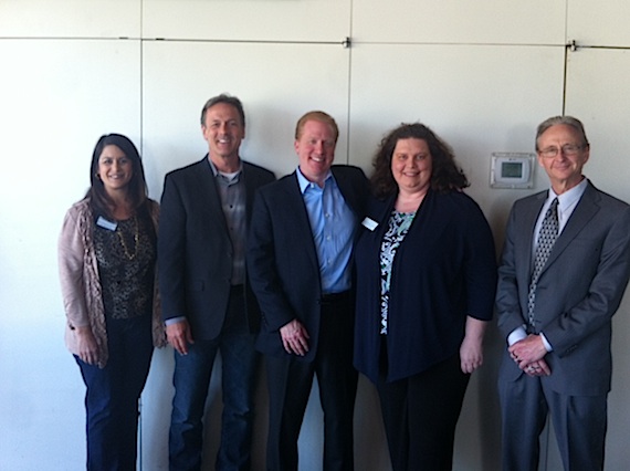 Pictured (L-R): Copyright Society of the South Treasurer, Denise Stevens; Chairman, John Barker; Michael Huppe of SoundExchange; Copyright Society of the South Vice Chairman, Jill Napier and board member Karl Braun. Photo:  Kathryn Graham