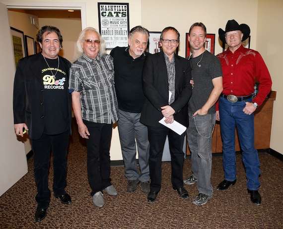 Pictured (L-R): are Billy Burnette, Gary Swan, Pete Anderson, Curatorial Director Mick Buck, Lael Eccard and Gary Morse.