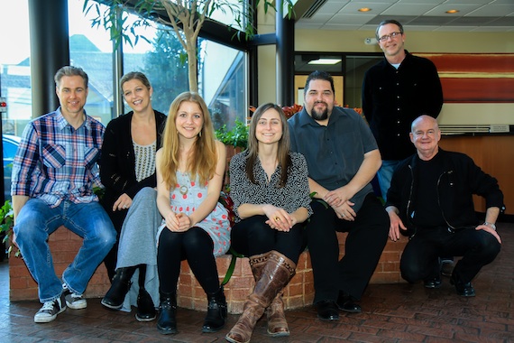 Pictured (L-R): Neil Zacharuk (10,000 Hours) , Shannan Hatch (SESAC), Alex Kline and Erin Enderlin (10,000 hours), Tim Fink (SESAC), Jimmie Metts (Starstruck) & Cliff Downs (Starstruck). Photo: Peyton Hoge