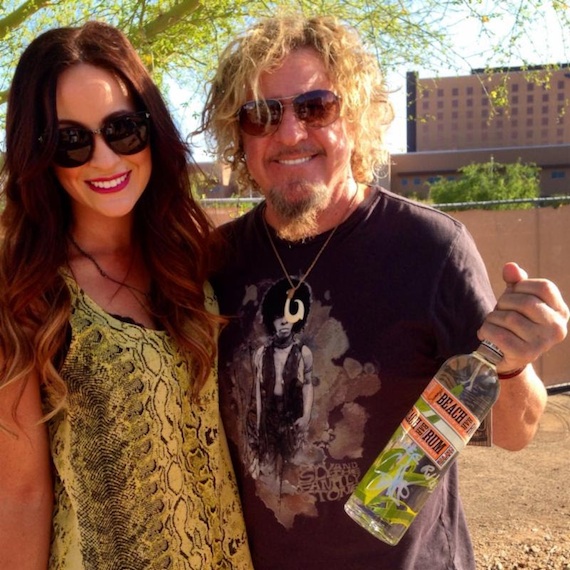 Chelsea Bain (l) and Sammy Hagar.