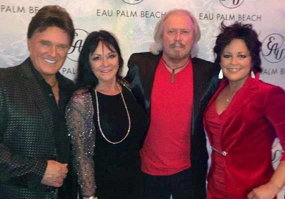 Pictured (L-R): TG Sheppard, Linda Gibb, Barry Gibb, Kelly Lang.