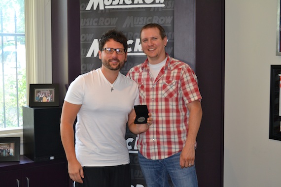 Pictured (L-R): Songwriter Chris DeStefano and MusicRow chart director Troy Stephenson.